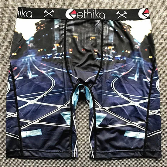 Ethika мужские трусы-боксеры нижнее бельё для девочек дизайнерские дышащие трусы-боксеры из Ice Silk длинные Шорты спортивные мужские облегающие трусы для мужчин