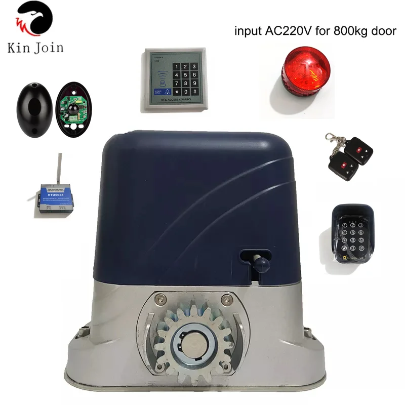 

KinJoin 800KG Electric Automatic Sliding Gate Opener Motor Driver Operator Closer Kits System With Wireless GSM Gate Door Opener