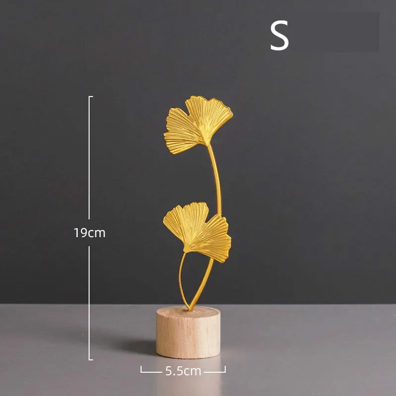

Homelily Simple Gold Iron Ginkgo Leaf Decoration Living Room Home Decor Porch Creative Ornaments Wine Cabinet Desktop Crafts
