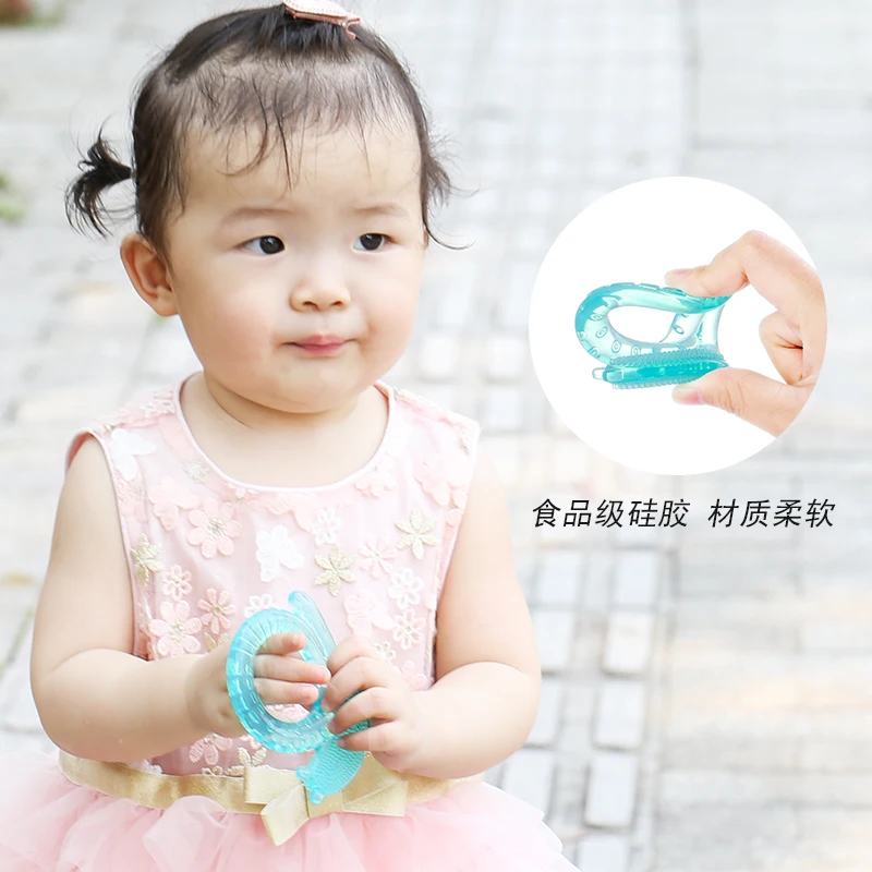 

Upgrade Pure Liquid Silicone Safe Toddler Baby Teethers Snail Infant Ring Teether Baby Silicone Chew Charms Kids Teething Toys