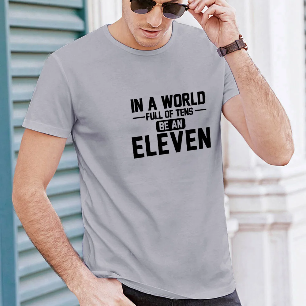

Summer Male Cartoon Tshirts Basic Round Neck Funny Eleven Print Top Tees Men Clothing Streetwear Harajuku Graphic T Shirts Men
