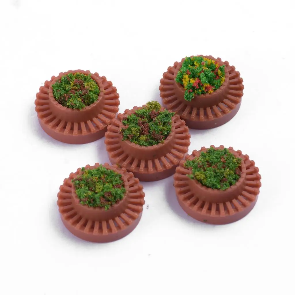 Пластиковые цветочные кровати для кукольного домика сделай сам масштаб 1:150 5 шт. |