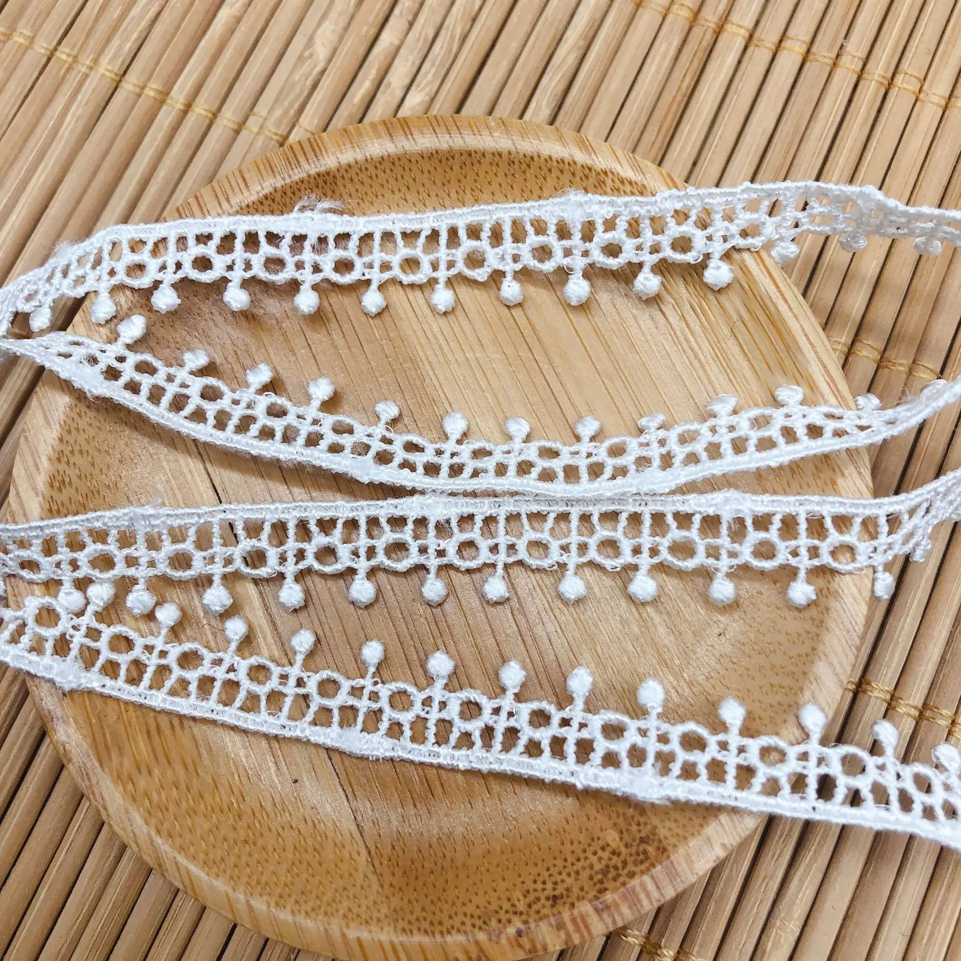 Односторонняя вышитая кружевная ткань 5Y для рукоделия ожерелье ручной работы