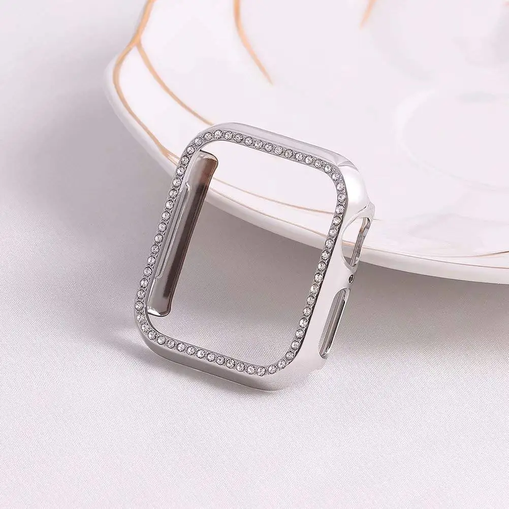 Шикарный бампер для Apple watch чехол Apple watch 4 5 44 мм 40 мм 42 мм 38 мм Алмазный протектор чехол iWatch 5 4 3 2 Аксессуары 38
