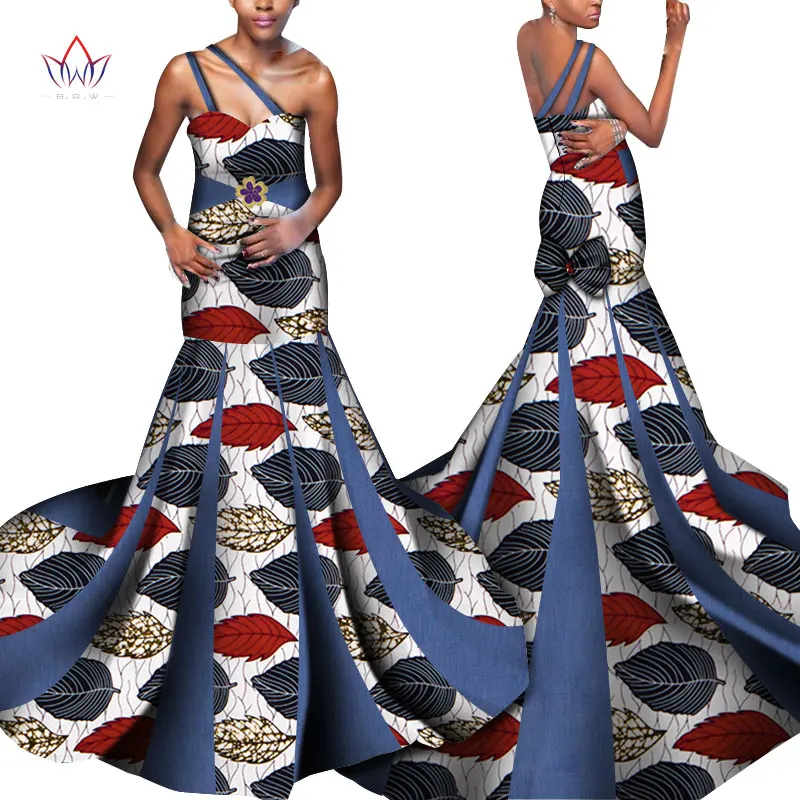 Long Party Dress Dashiki Ankara Style  Backless Sexy African Traditional Clothing Plus Size African Dresses for Women  WY7069
