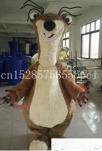 Костюм талисмана SID Ice Age карнавальный костюм с мультяшным животным маскарадное