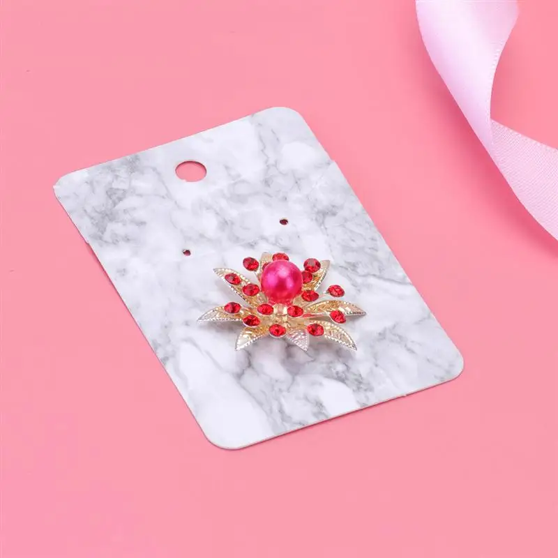 100 шт простое ожерелье с мраморным узором держатель для сережек Упаковочная