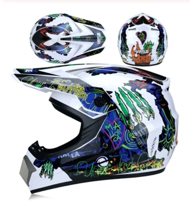 Флип-ап мотоциклетный детский шлем для мотокросса внедорожный шлем ATV Dirt bike горные MTB DH гоночный шлем кросс шлем capacete - Цвет: 12