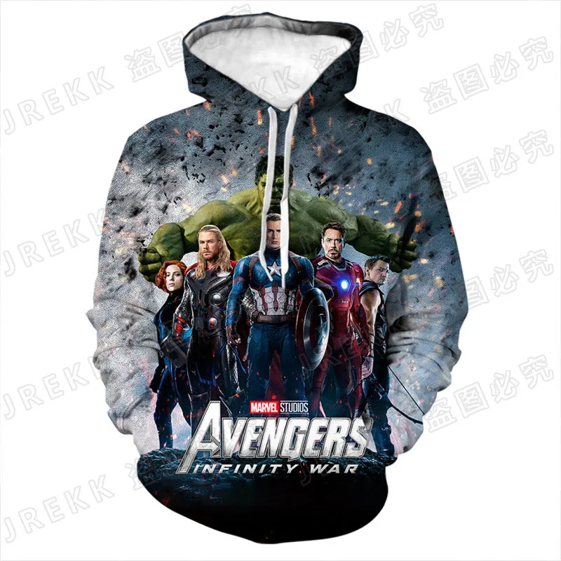 Cool Marvel The Avengers Hoodies Men Women Children Fashion 3D Print Sweatshirts Boy Girl Pullover Streetwear Casual Clothing