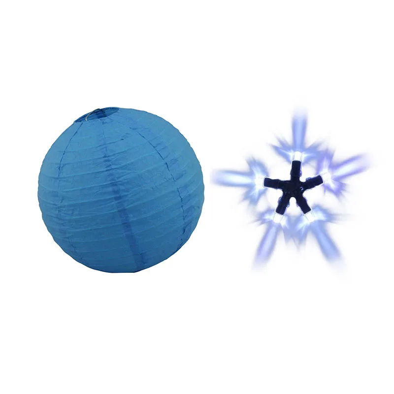 blue with LED 1st 8 ''(20 см)/10''(25 см)/12 ''(30 см) фонарики из белой бумаги+ белый светодиодный светильник Круглые лампы-фонари фестиваль свадебное украшение - Цвет: blue with LED
