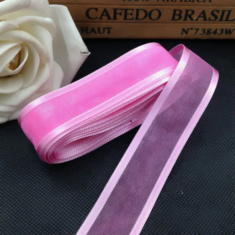 

5m 25mm Organza Ribbon Handmade DIY Bow Craft Wedding Cake Card Gift Wrapping Christmas Decoration Tree Ornament Satin Ribbon