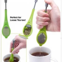 creative reusable long handle tea brewer healthy food grade tea strainer plastic measure swirl steep stirpress 2022 new
