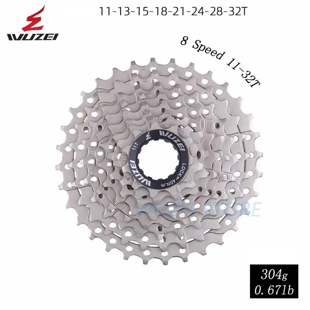 11-25/28/32T Bicycle Freewheel 8/9 Speed Cassette Bike Bracket Chain Nickel Sprocket