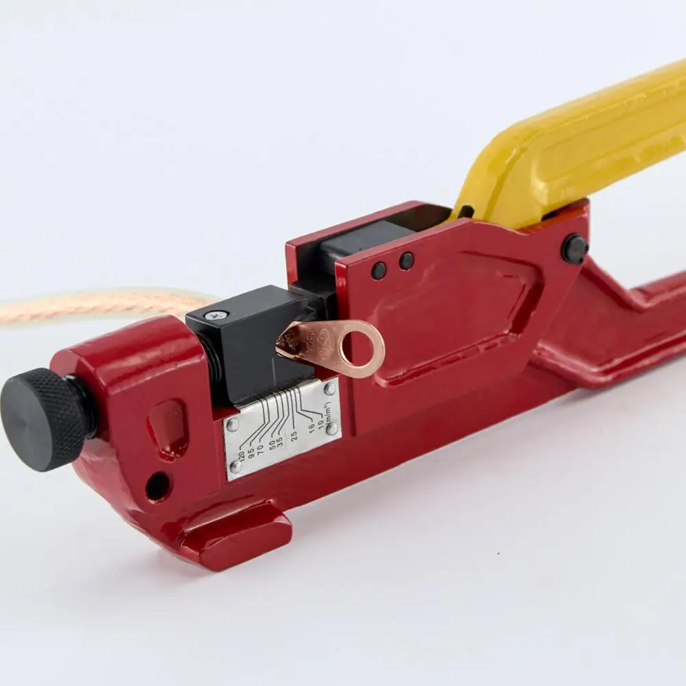 Инструмент для обжима кабеля 10-120 мм2 электрический клеммный кабель без вмятин
