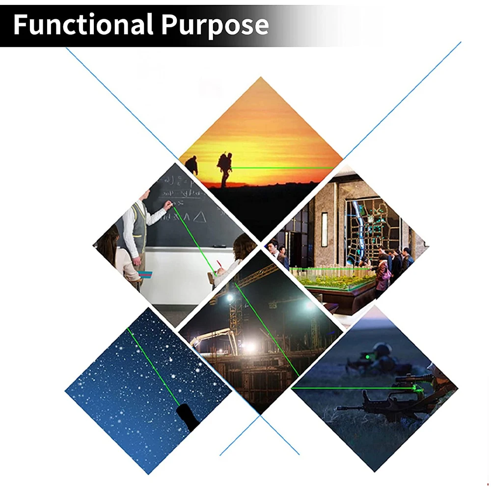 Зеленая лазерная указка USB перезаряжаемая фокусировка лазерный прицел мощный