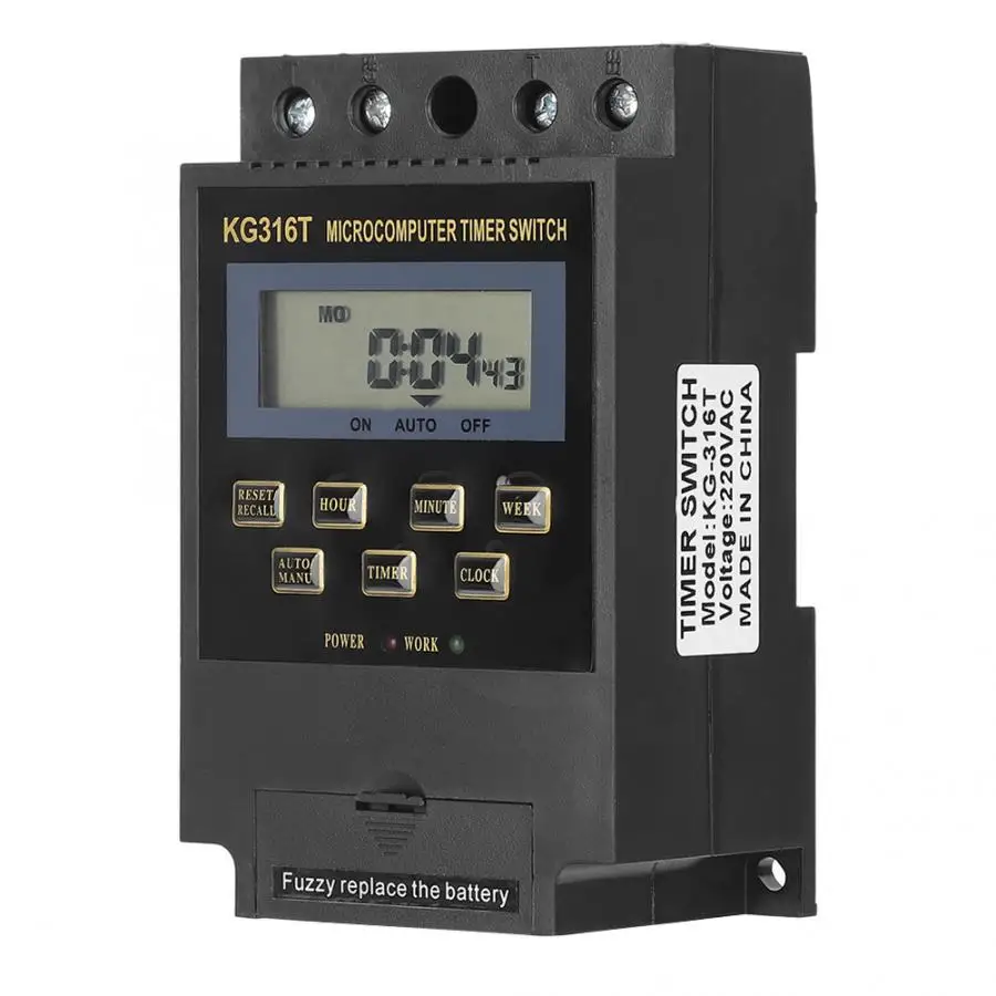 220V Weekly Timer Switch Microcomputer On Off Control Programmable Time Relay | Безопасность и защита