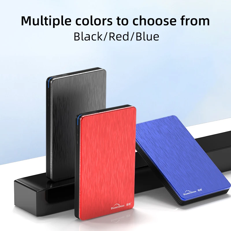 Blueendless-disco Rígido Externo de 2022 Polegadas de Metal Mais Abs-plástico Sata de Disco Rígido Usb 1tb2tb para Laptop Hdd Usb hd Externo Discos rígidos externos