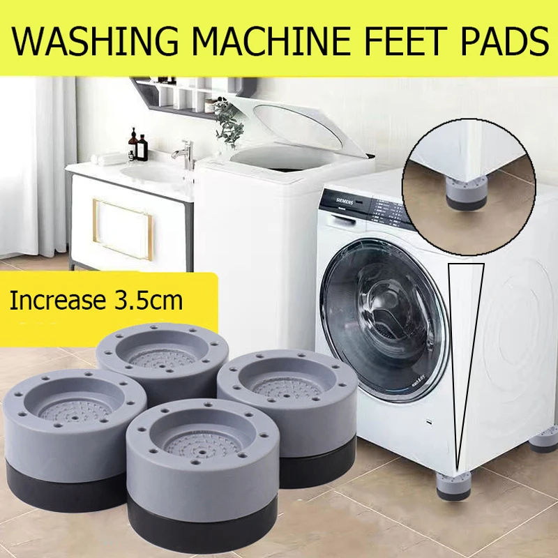 

1Pc Foot Pads Washing Machine Feet Anti Vibration Washer Feet Pad Anti Slip Plastic Foot Pad For Washing Machines And Dryers