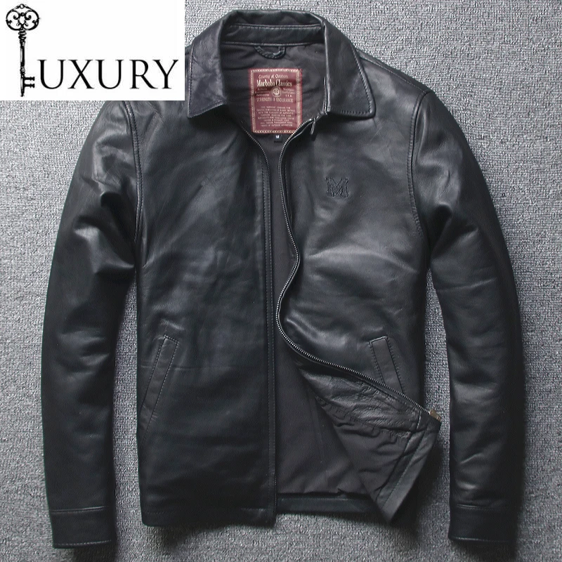 Дизайнерская мужская куртка из овечьей кожи винтажные куртки бомберы