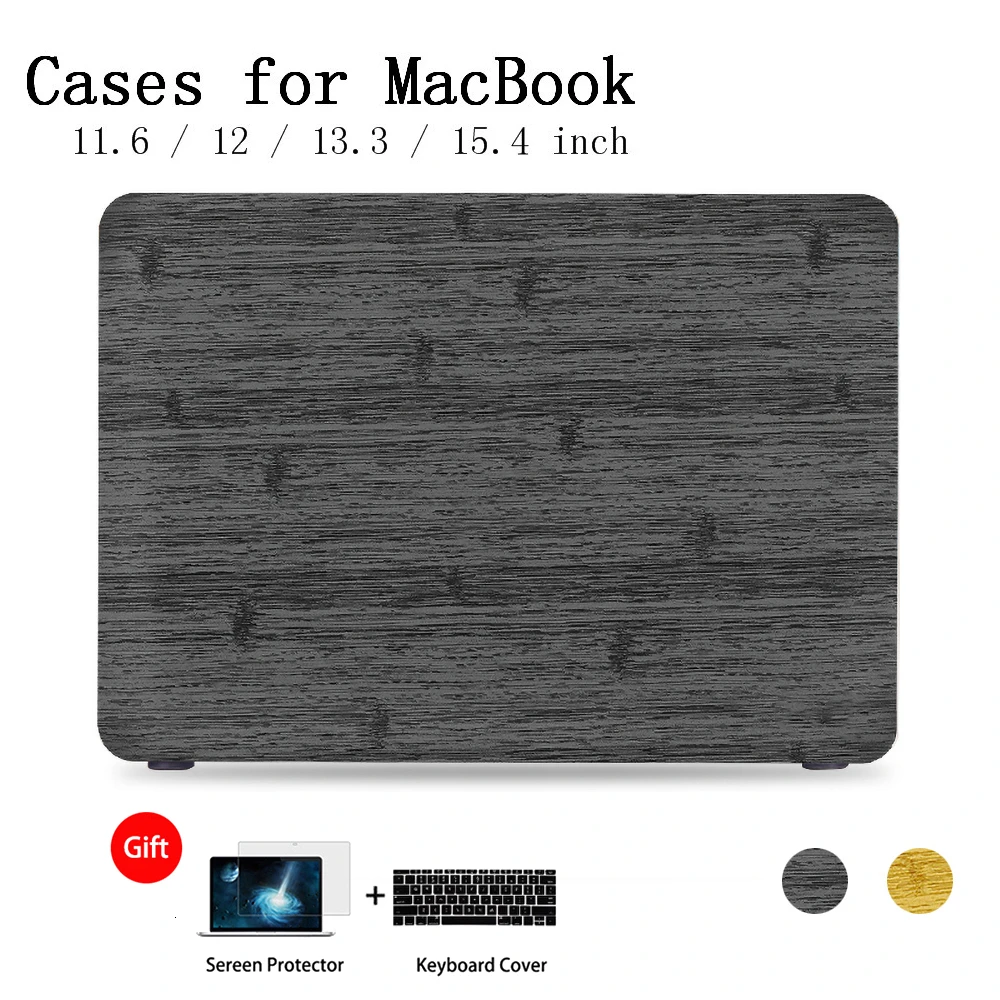 Новый чехол для ноутбука с деревянным лицевым покрытием MacBook Air 13 Pro Retina 11 12 3 15 4
