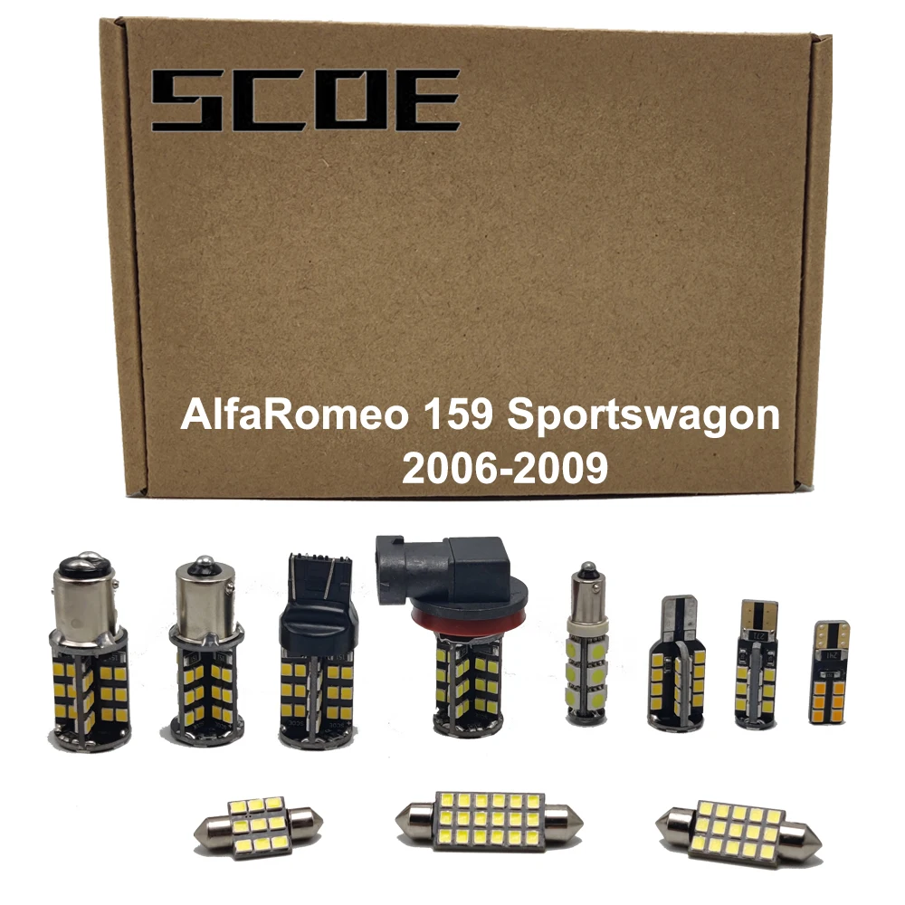 

For AlfaRomeo 159 Sportswagon 2006-2009 High/Low Beam Headlight Fog Turn Signal Sidemarker Brake Tail Back Up License Light