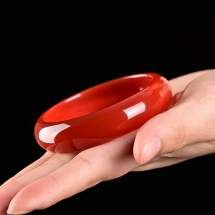 Ювелирные изделия браслет из агата халцедона Красный 54-62 мм Элегантные украшения