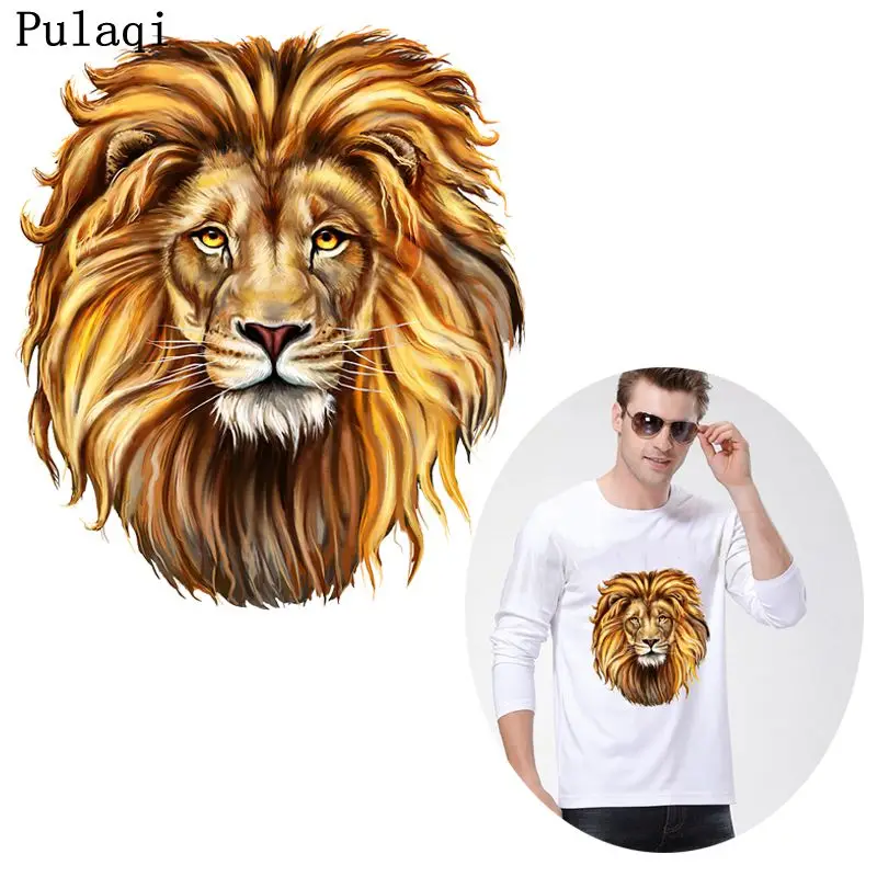 Pulaqi панк лев Железный На теплопередачи Животных Патчи для одежды DIY полоса