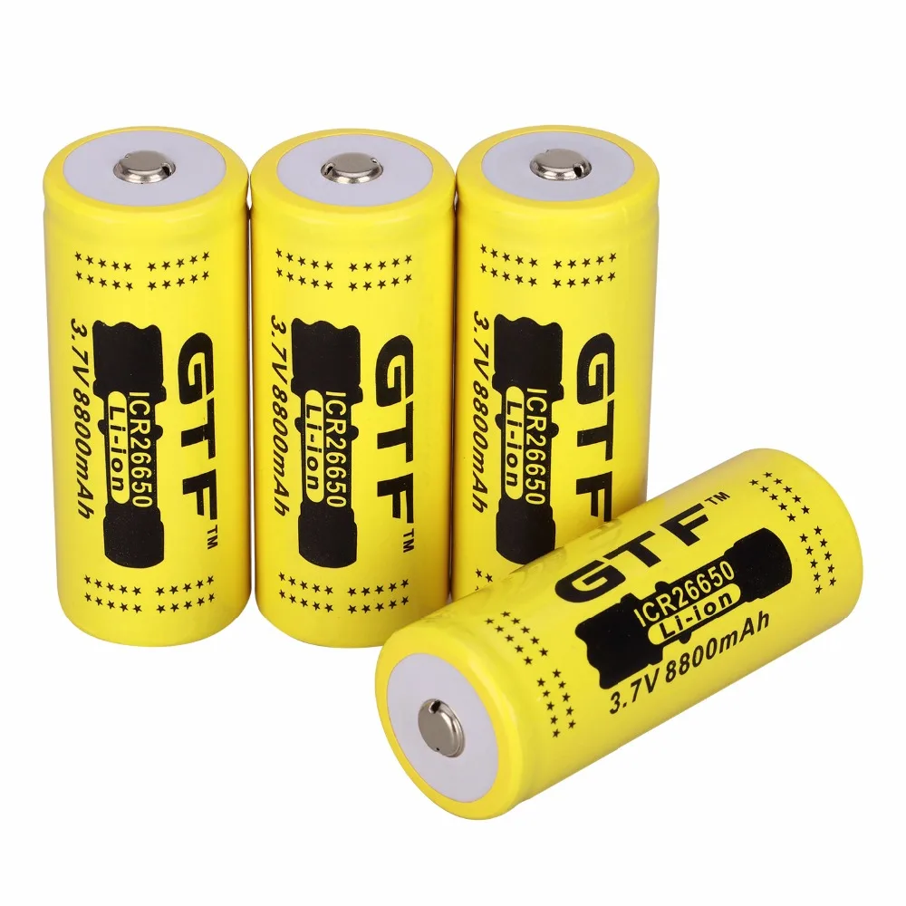 

Male original gtf stack, 4 units 26650 v 3.7 mah rechargeable li-ion battery and rechargeable li-on battery