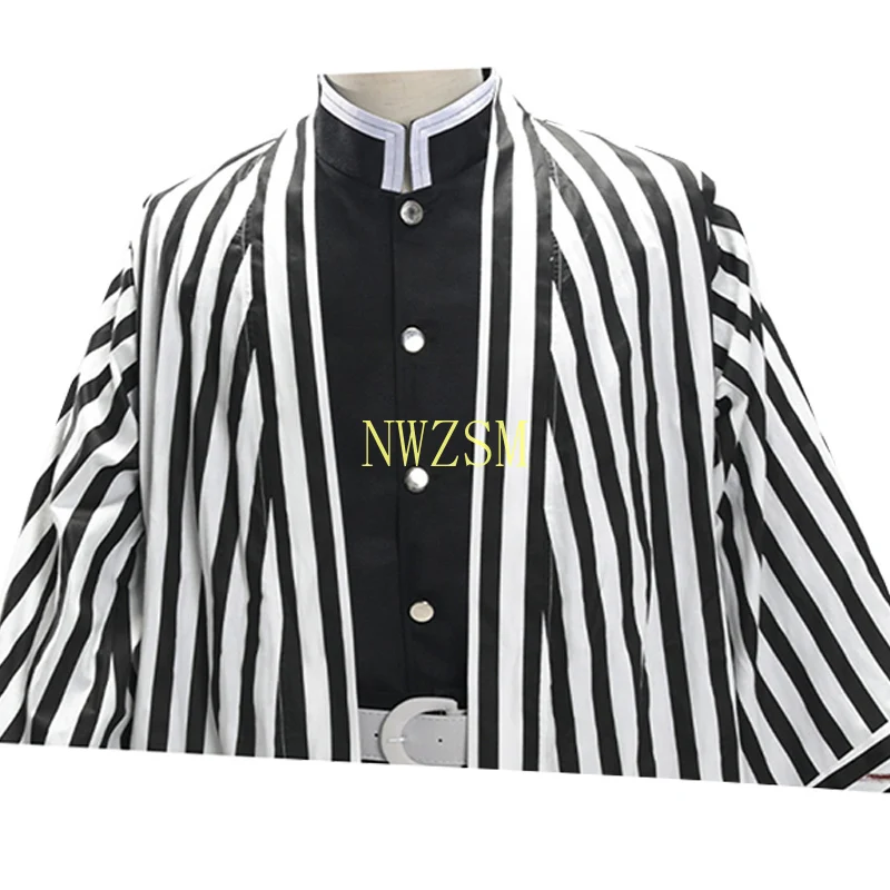 

New Demon Slayer Kimetsu No Yaiba Iguro Obanai Cosplay Costume Disfraz Iguro Obanai Kimono Ghost Squad Clothes Uniform Wig Adult