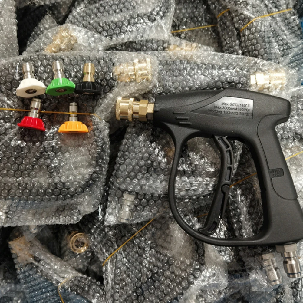 

1/4" Pure High Pressure Washer Gun Valve Soap Foam Spray Sprayer Quick Disconnect Fitting Water Gun Garden Watering Car Washing