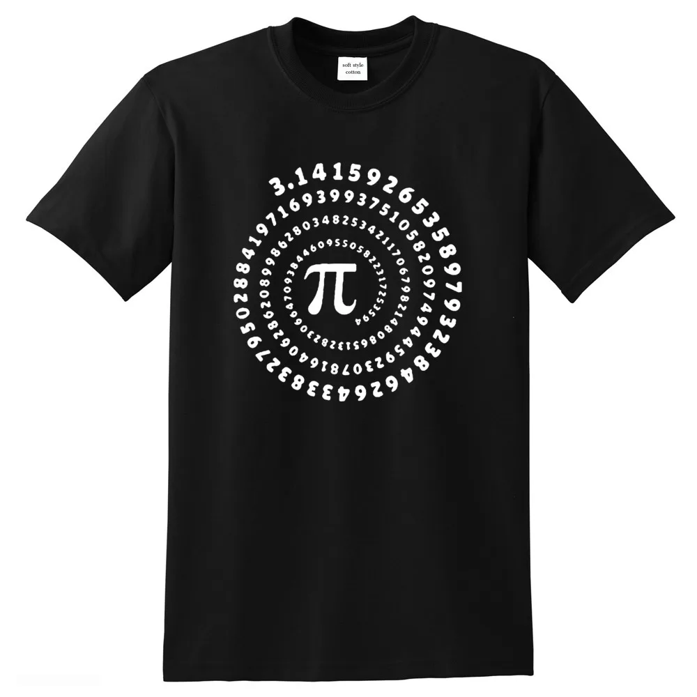 

Men's t-shirt math 100% cotton number pi mathematical geometry printed men tshirt o-neck street style cool funny loose t shirt