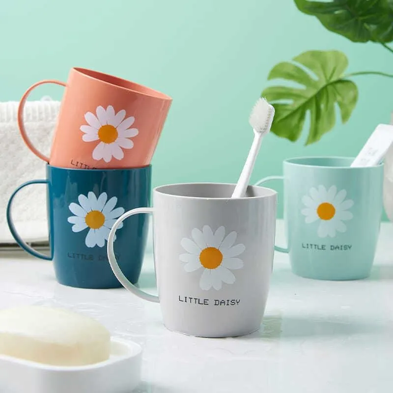 

Flower Toothbrush Cup Plastic Homewares Mouthwash Travel Tooth Brush Portable Boite Bathroom Accessories Set Drinkware Tools