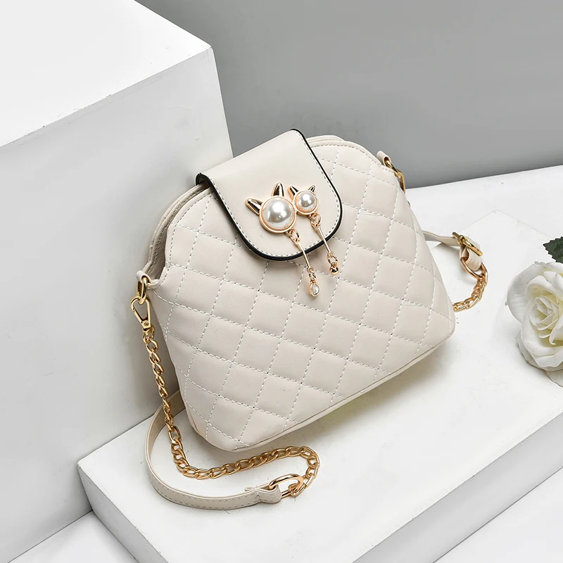 

2021 New Trendy Fashion Coin Purse Girl Wild One-shoulder Messenger Bag Cosmetic Lipstick Storage Chain Bag