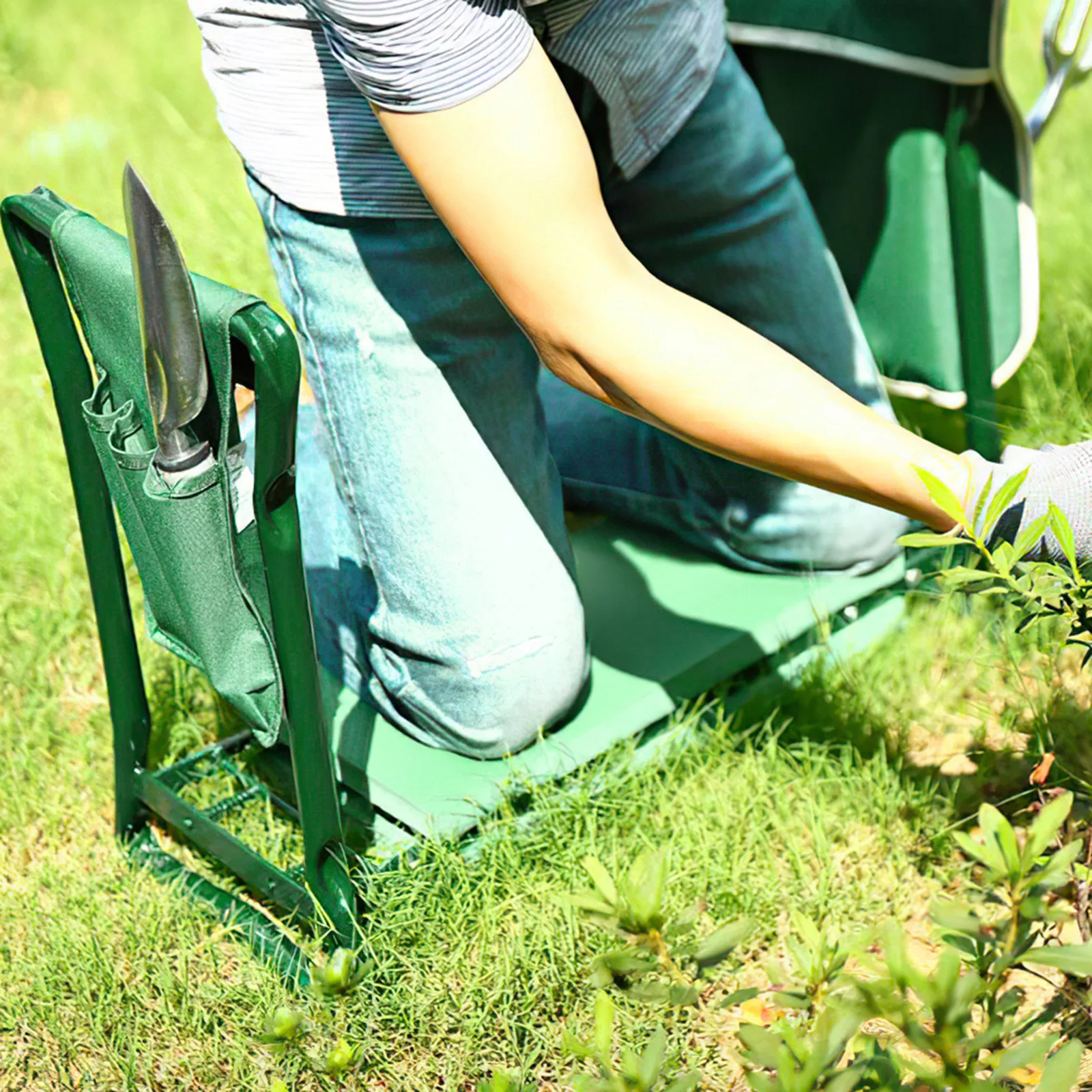 Сумка для хранения садового стула зеленая однотонная сумка большой вместимости