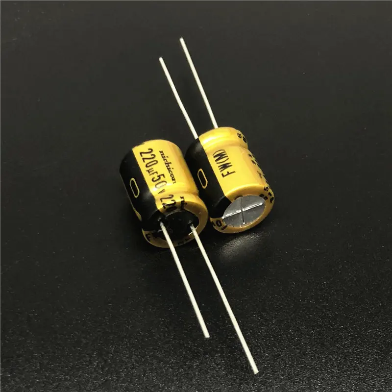 5 шт./20 шт. 220уф 50В NICHICON FW серия 10х12 мм 50V220uF HiFi аудио конденсатор Конденсаторы 