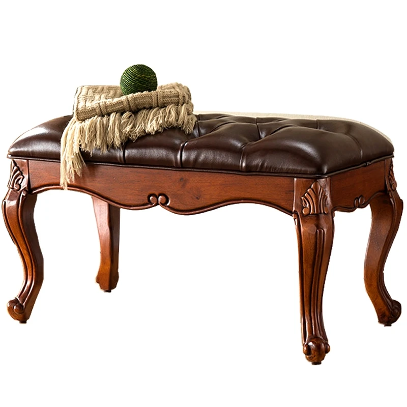 Табурет из твердой древесины для смены обуви в европейском стиле табурет