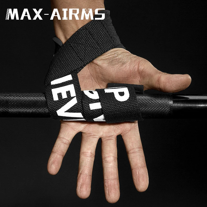 Maxairms 1 пара спортзал подъем ремни тяжелая атлетика ремешок для запястья
