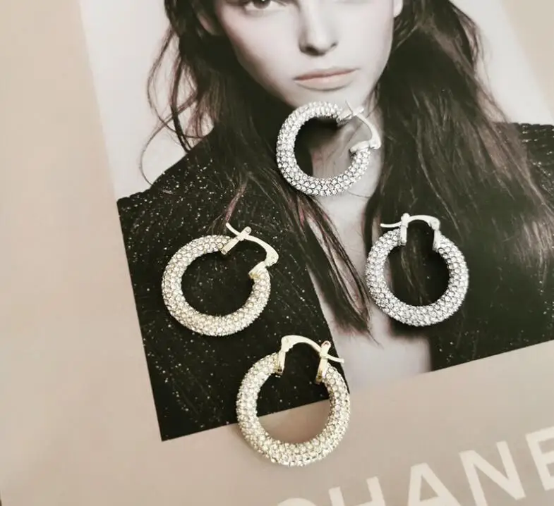 Женские блестящие стразы модные серьги шикарные женские аксессуары для