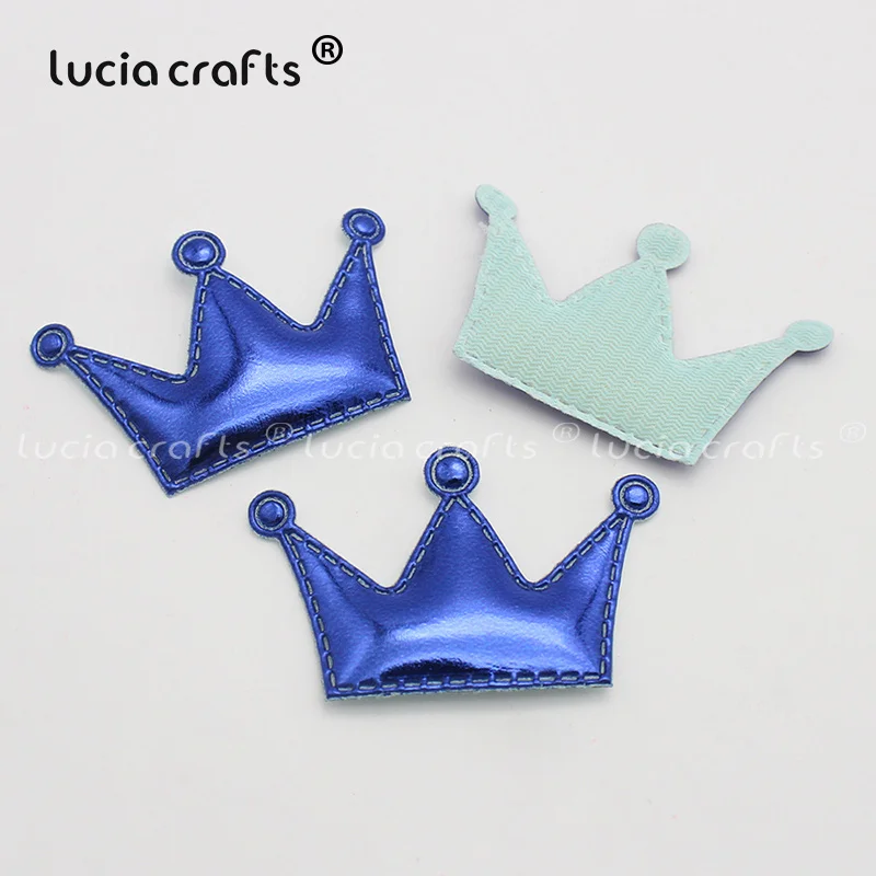 Lucia crafts 45x30 мм искусственная Корона Детские аксессуары для волос головной убор аксессуары DIY материалы ручной работы 7 шт./10 шт. L0602 - Цвет: Royal blue 10pcs