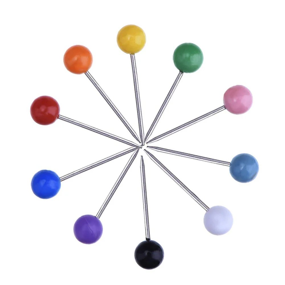 

500pcs Colored Thumbtack Colorful Drawing Pin Push Pin Set for Maps Calendar 10 Different Colors