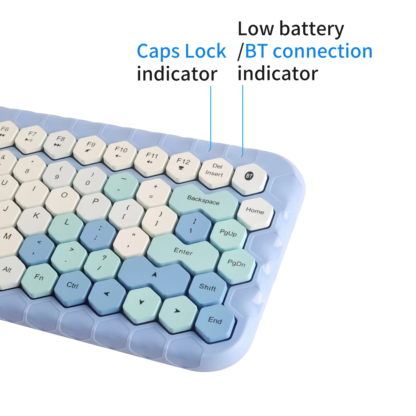 Беспроводная мини-клавиатура 83 колпачка Bluetooth-клавиатура эргономичный дизайн