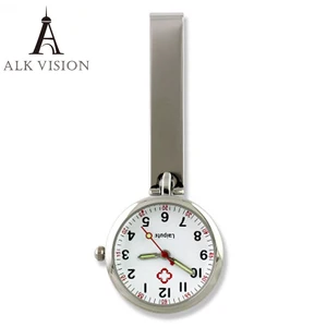 Часы карманные с зажимом для медсестры, Классические водонепроницаемые Серебристыерозовое золото с отворотом, медицинский подарок для больницы и врача, Прямая поставка