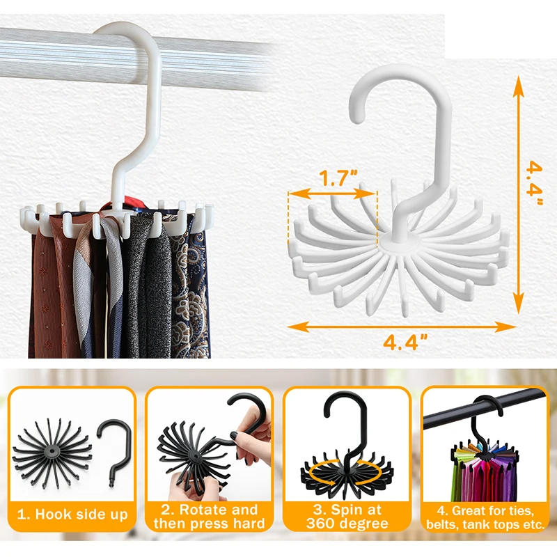 Вращающаяся на 360 ° многофункциональная Регулируемая Вешалка для галстуков
