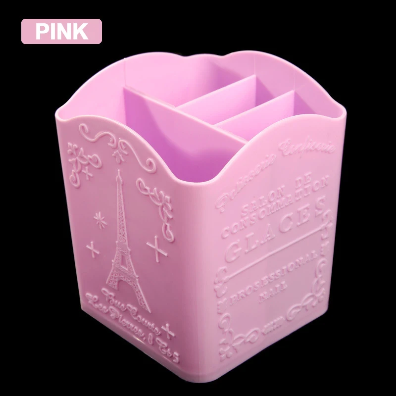 Пустая пластиковая коробка для хранения кистей макияжа с 4 Сетками органайзер