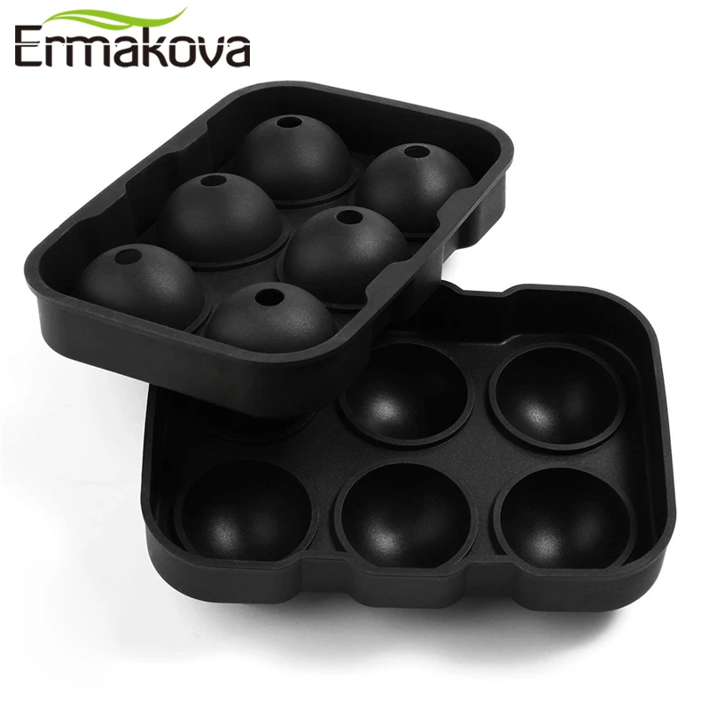 ERMAKOVA большой размер 6 ячеек форма для ледяных шариков силиконовая кубиков поднос