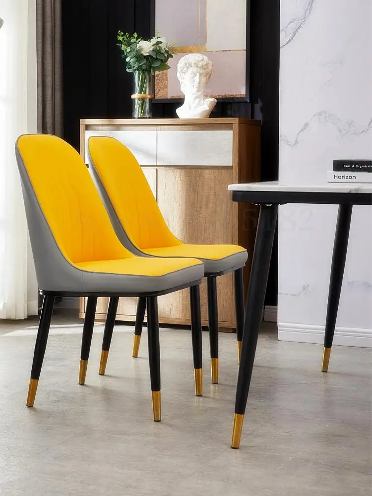 Simple modern dining chair light luxury home back nordic leisure coffee hotel stool |