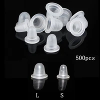5001000pcs disposable microblading tattoo ink cup soft silicone eyebrow makeup pigment holder container caps tattoo accessories
