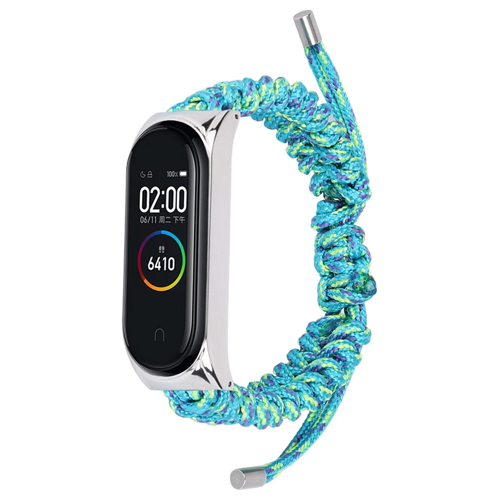 

12 Colors Braided Nylon Rope Bracelet for Xiaomi Mi Band 6 5 4 3 Watch Strap for Miband Men/Women Wristband Belt