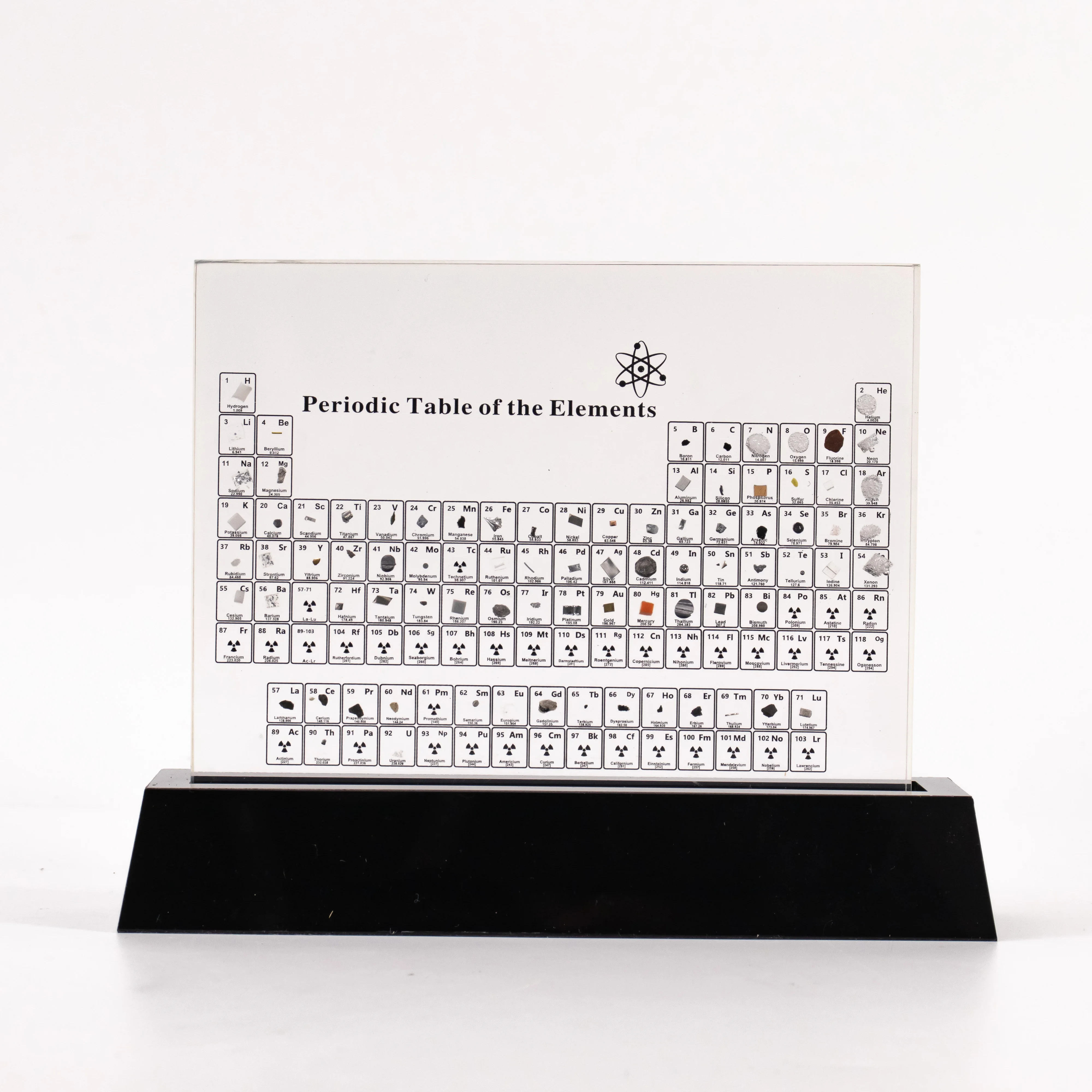 Teachers Day Gifts Acrylic Periodic Table With Real Element Display School Day Birthday Gift Perfect Learning Tool for Students