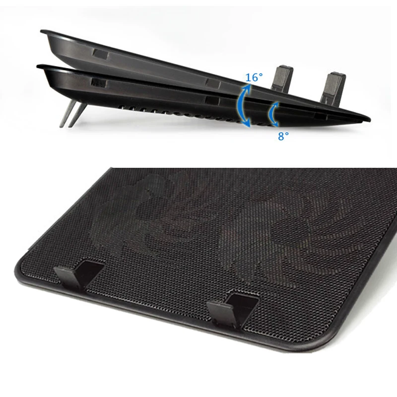 Эргономичный 14 дюймов Usb Мощность ноутбука радиатор база 2 вентилятора